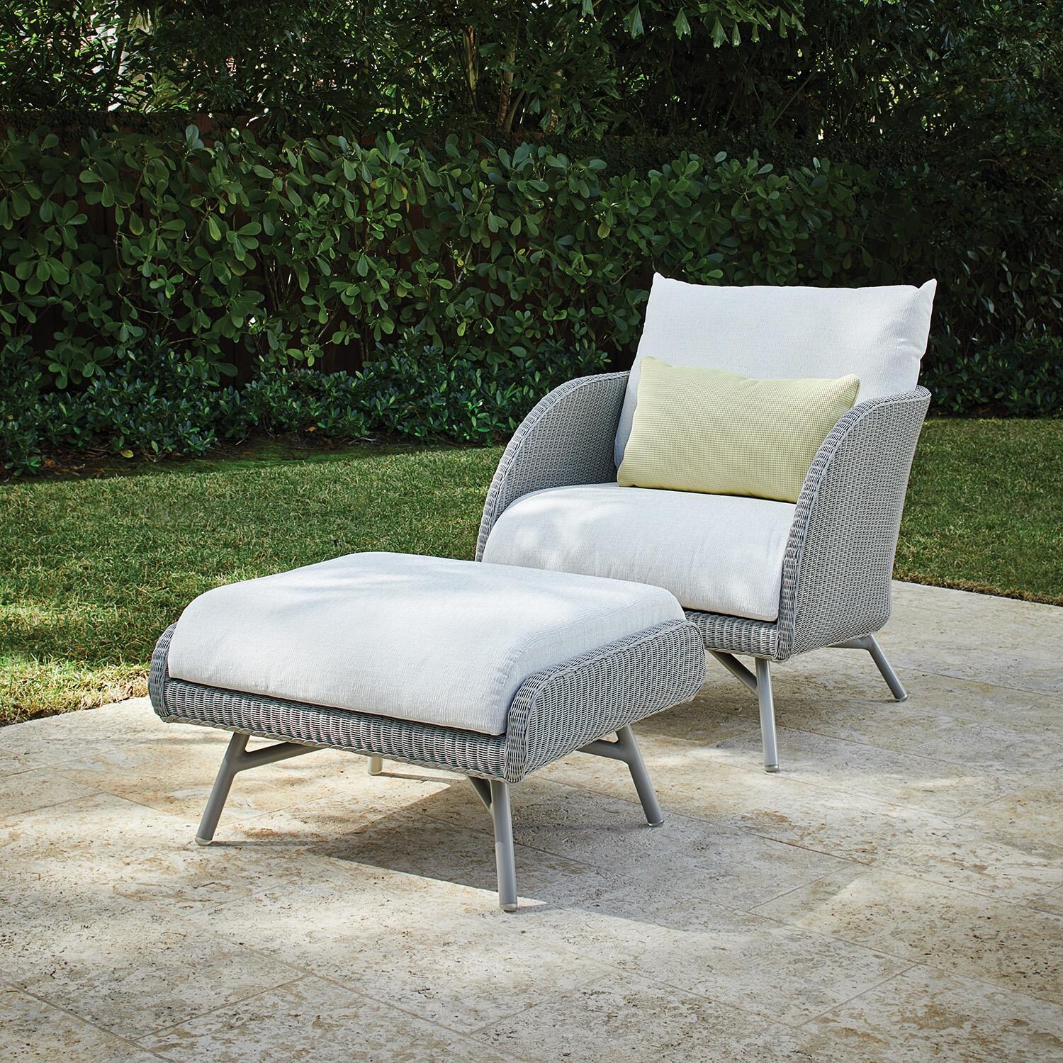 Lloyd Flanders Essence Ottoman - Shown with Lounge Chair thumbnail