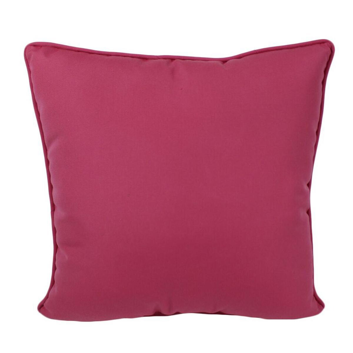 Sunbrella Canvas Hot Pink Outdoor Throw Pillow W/ Piping By Lava