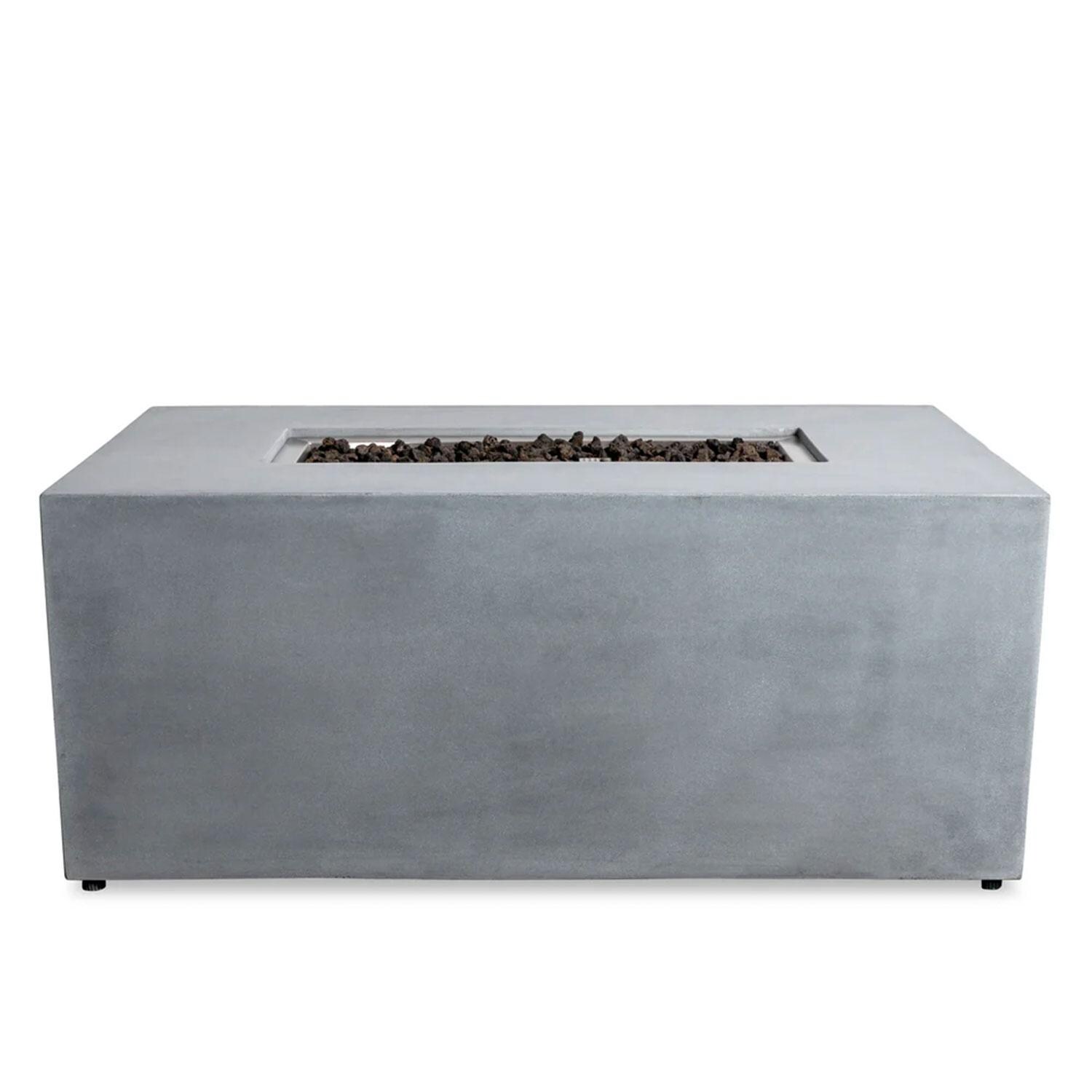 Glenwood 55-in Rectangular Concrete Propane Fire Pit in Natural Gray by Lakeview Outdoor Designs - Off - White Background thumbnail