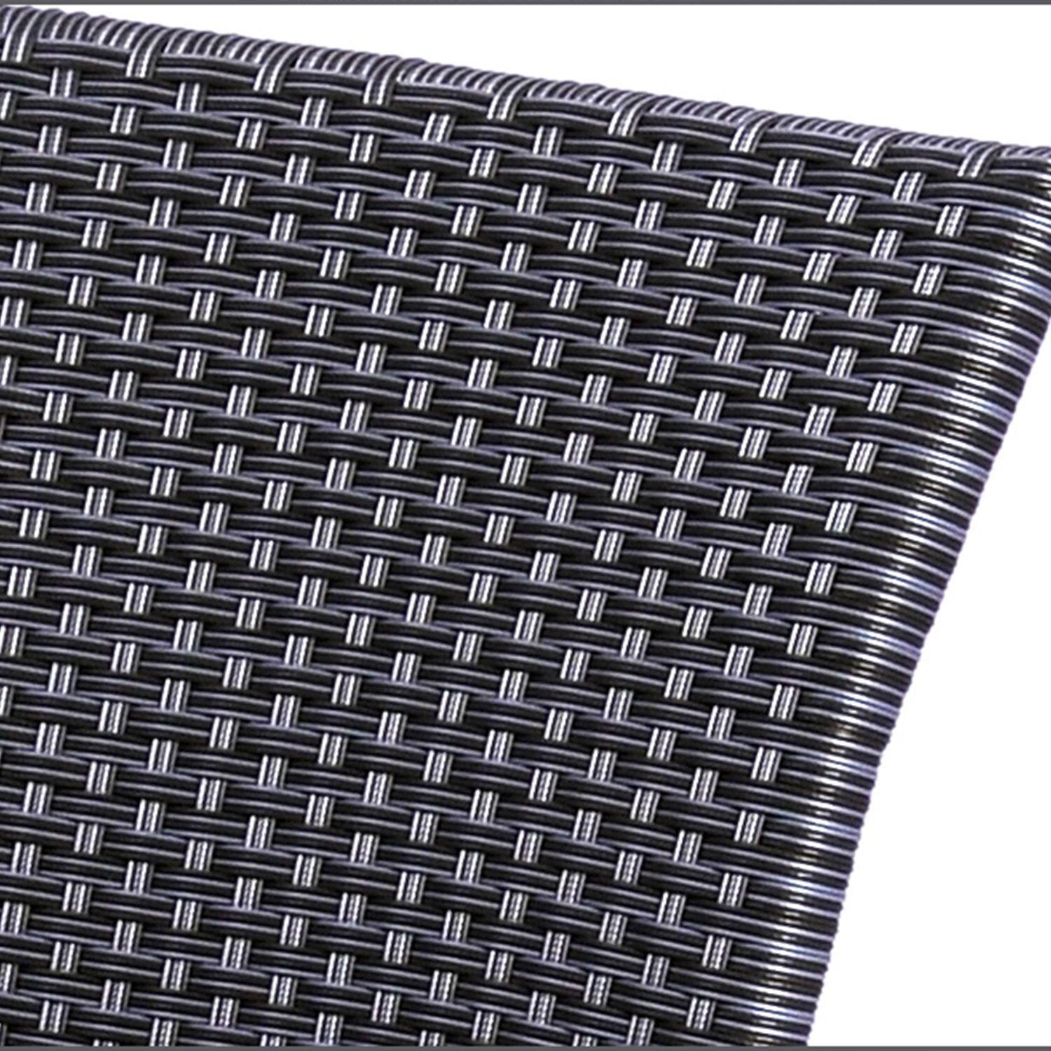 Pilano 4 Pc Aluminum/Woven Dining Arm Chair Set in Gray By KETTLER - W/ Dining Set - Back Rest - Weave - Detail thumbnail