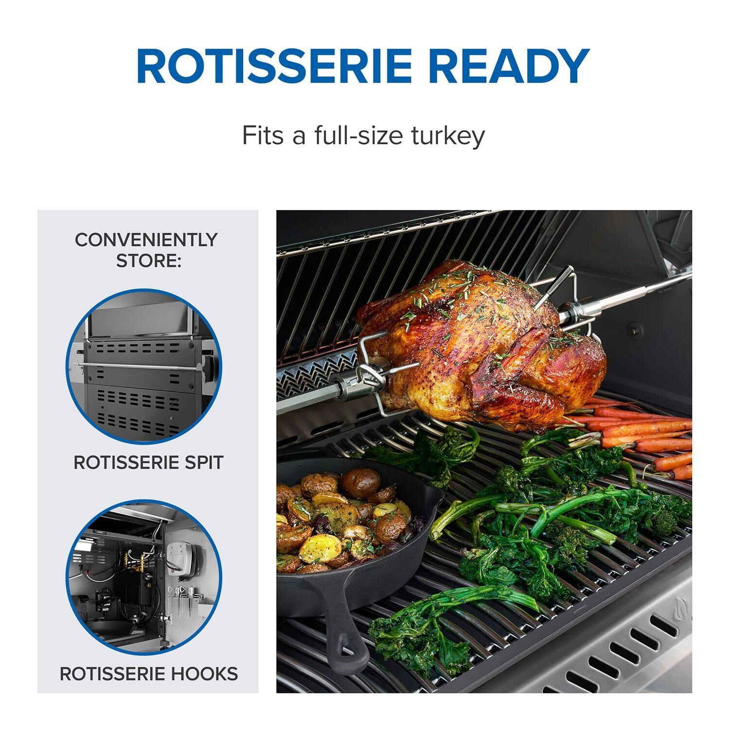 Napoleon PRO500VXRSIBPSS Prestige PRO 500 4 Burner Propane Grill w/ Smart Technology - Rotisserie Kit - Detail thumbnail