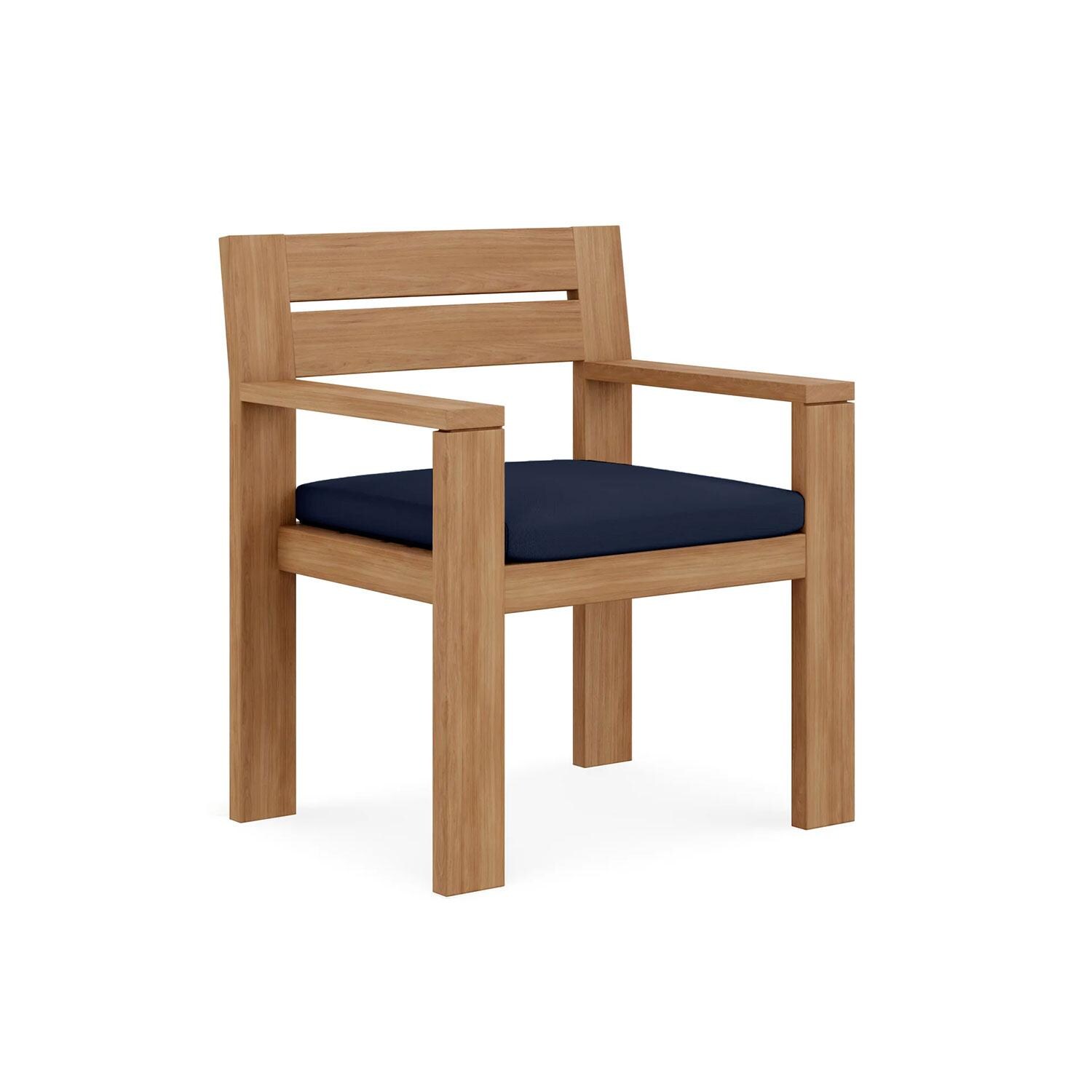 Bellawood Teak Dining Arm Chair in Indigo by Lakeview Outdoor Designs
