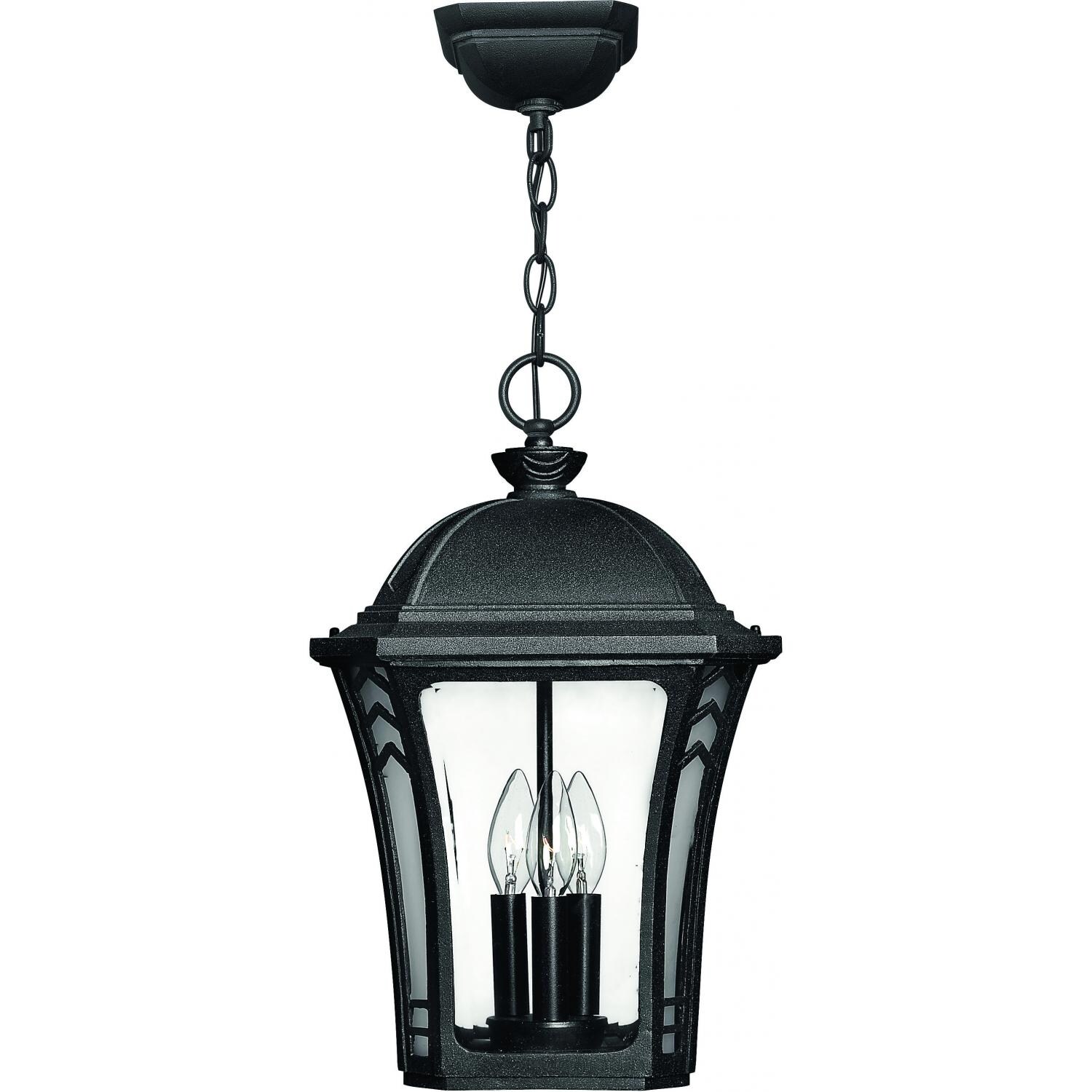 Hinkley Lighting Wabash One Light 18-Inch LED Outdoor Hanging Lantern - Museum Black - 1332MB-LED