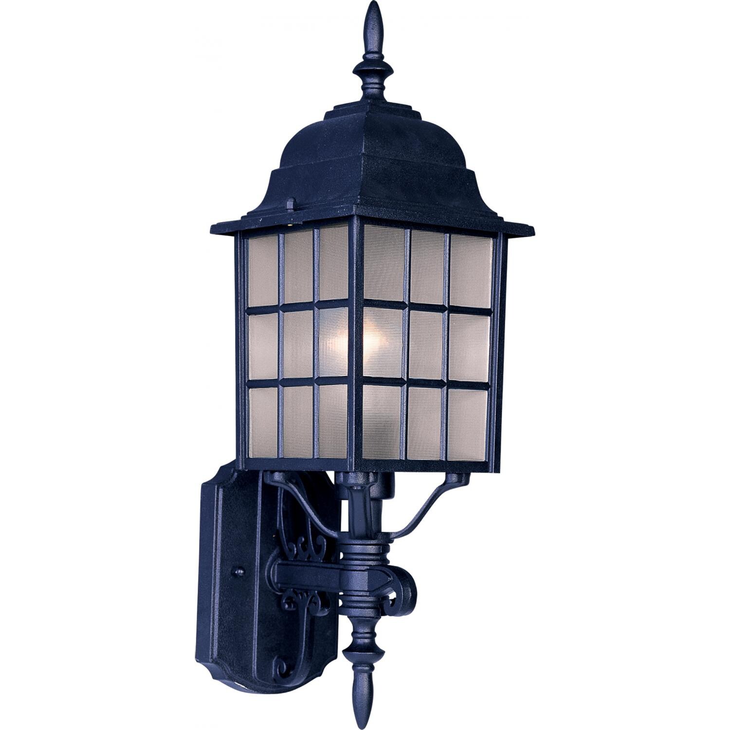 Maxim North Church One Light 19-Inch Outdoor Wall Light - Black - 1050BK
