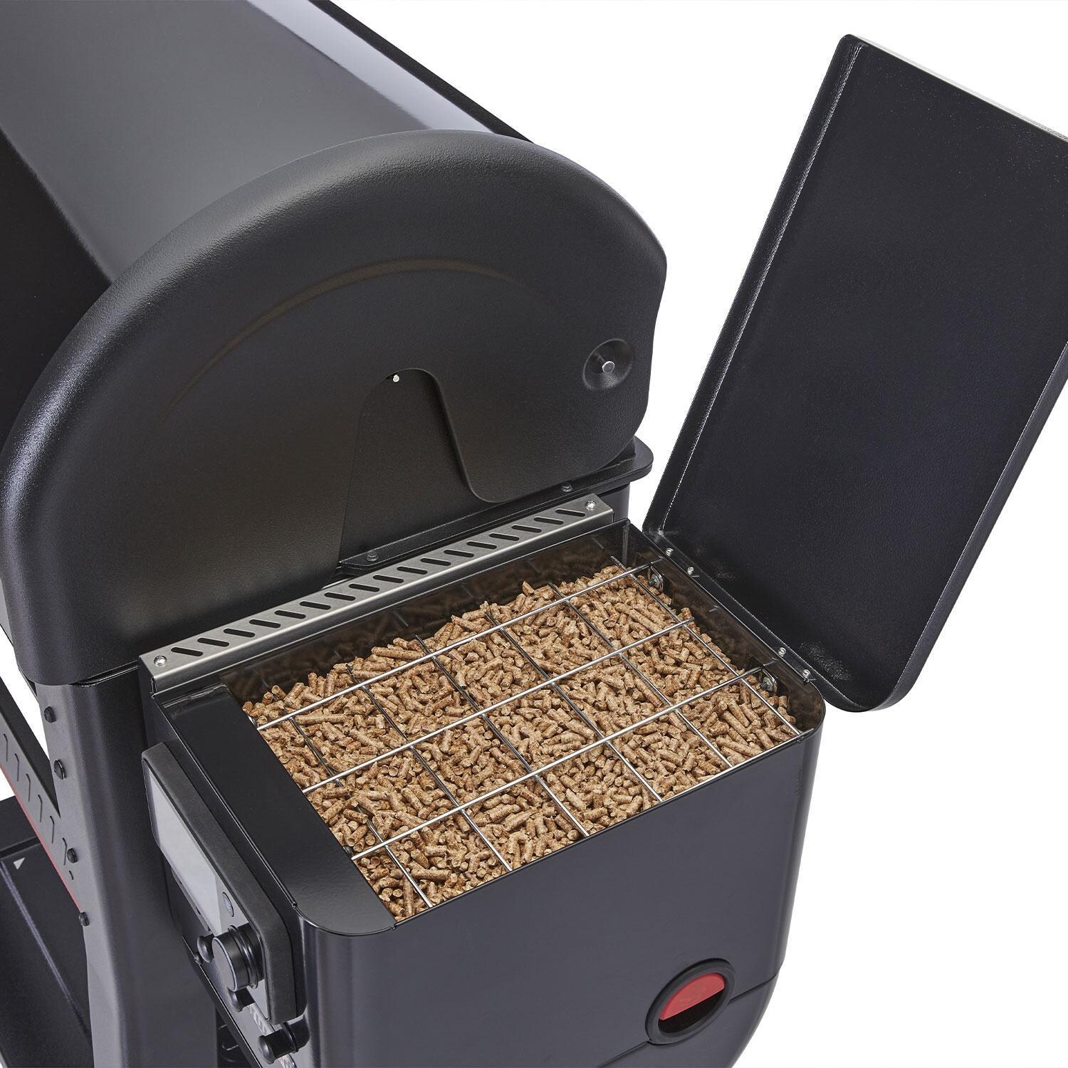 Weber 1500120 Searwood 600 Porcelain Coated Steel Pellet Grill - Pellet Insert - Full - White Background thumbnail