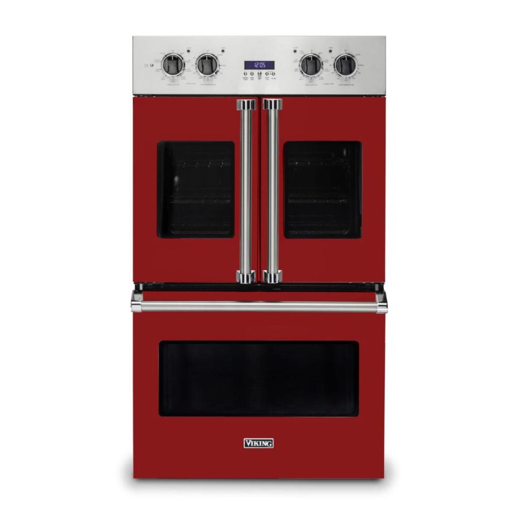 Viking Professional 7 Series 30-Inch Built-In French Door Convection Double Electric Oven - Apple Red - VDOF7301AR