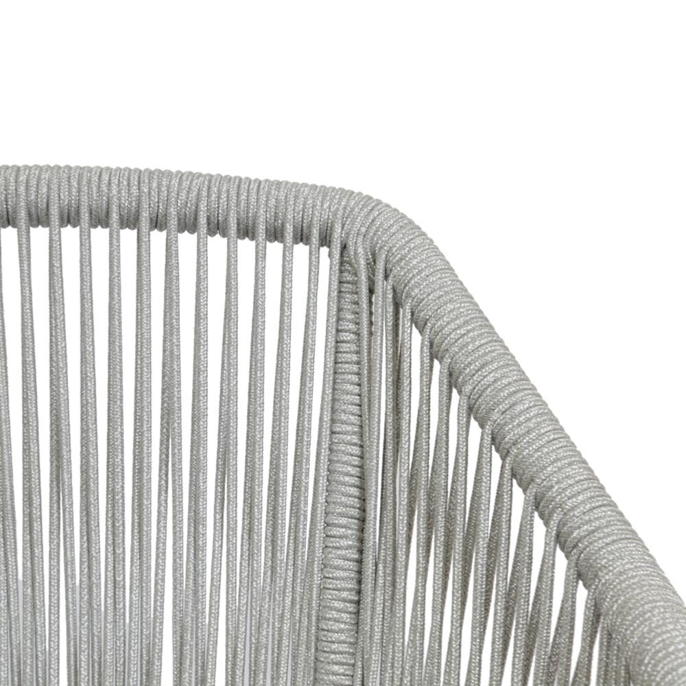 Sunset West - Miami 5 Piece Olefin Rope Patio Dining Set W/ Dining Table & Echo Ash Cushions - Miami Chair Detail thumbnail