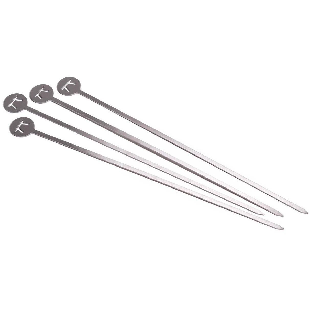 Outset 14-Inch Flat Blade Stainless Steel Skewers - Set Of 4 thumbnail