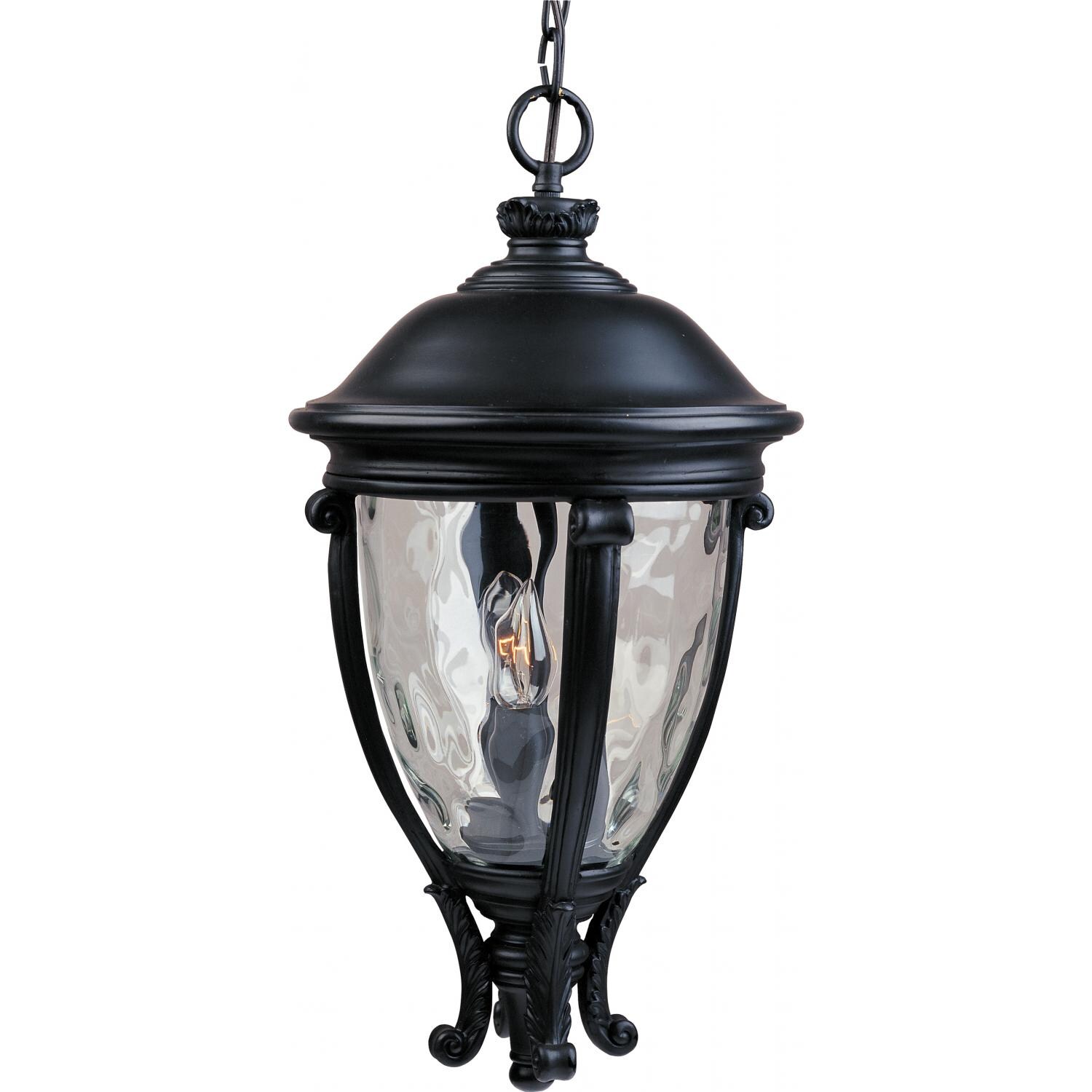 Maxim Camden VX 41429WGBK 60W 26-Inch Three Light Outdoor Hanging Lantern - Black thumbnail