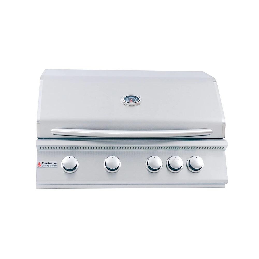 RCS Premier Series 32-Inch 4-Burner Built-In Natural Gas Grill With Rear Infrared Burner - RJC32A-NG image