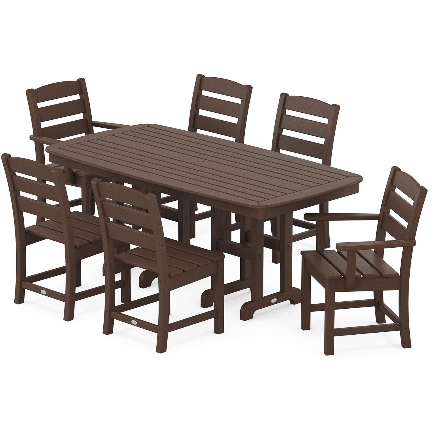 POLYWOOD PWS624-1-MA Lakeside 7-Piece Dining Set - Mahogany thumbnail