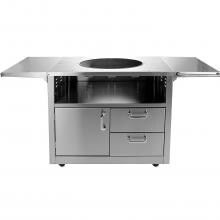 Stainless Steel Cart For Large Big Green Egg Ceramic Grills