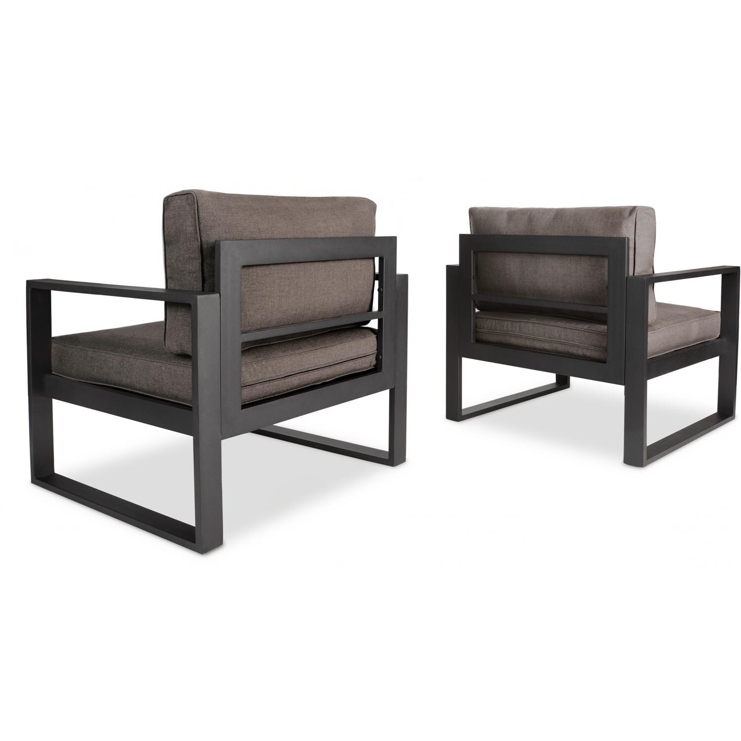 Real Flame Baltic Outdoor Club Chair - Set Of 2 - Back thumbnail