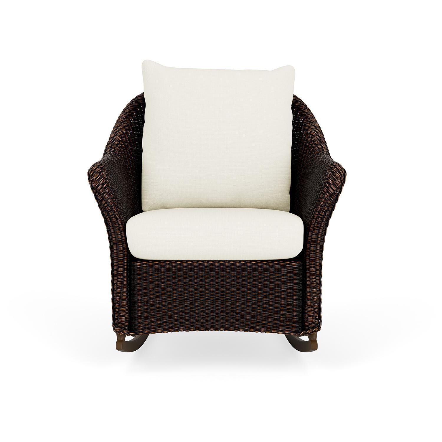 Lloyd Flanders Weekend Retreat Lounge Rocker in Mink Finish W/ Sailcloth Salt Fabric - White Background thumbnail