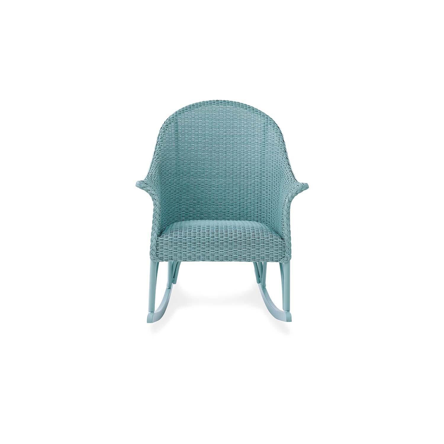 Lakeview Timeless View 3 Pc Wicker Seating Set W/Rocking Chairs in Sea Glass - Chair Front thumbnail
