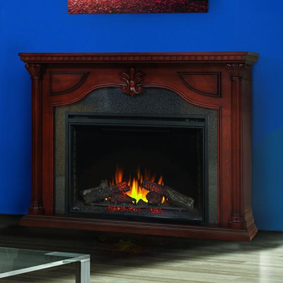 Napoleon Aden 64-Inch Electric Fireplace Mantel Package with 40-Inch Ascent Firebox - Cherry Wood - NEFP40-0714C