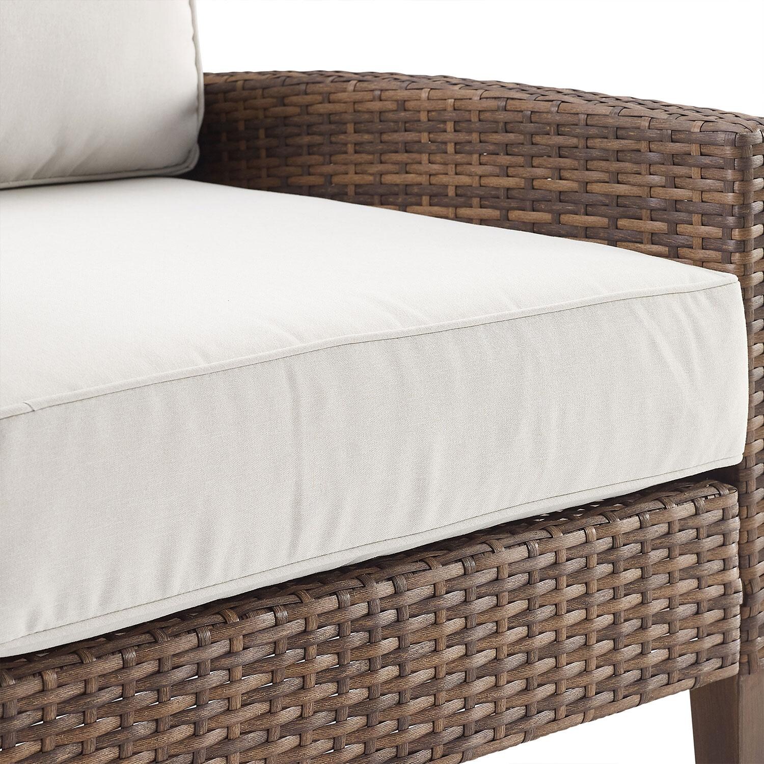 Ultimate Patio UP-92426BR-CR 3Pc Wicker Outdoor Sofa Patio Furniture Set in Creme - Cushion - Detail thumbnail