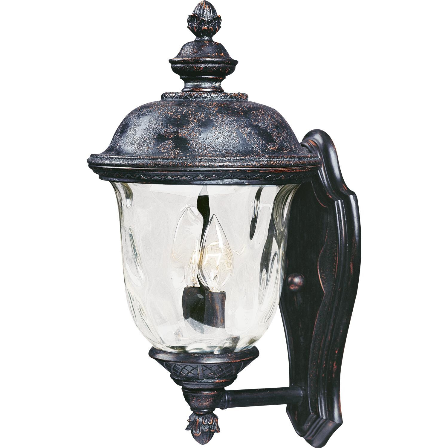 Maxim Carriage House VX Two Light 16-Inch Outdoor Wall Light - Oriental Bronze - 40422WGOB