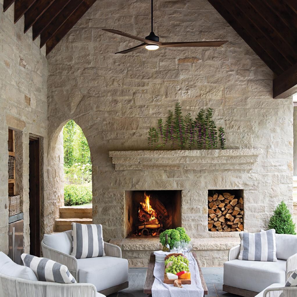 Hinkley Lighting 903680FMB-LDD Sculpt 80 Inch Ceiling Fan - Matte Black - Lifestyle View thumbnail