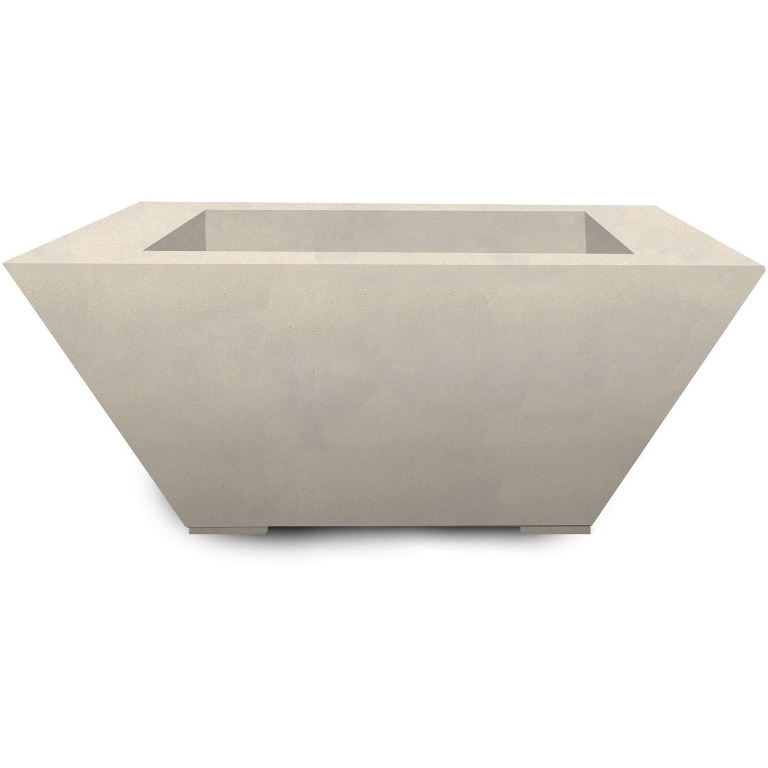 Lombard 42-in Square Glass Fiber Reinforced Concrete Propane Fire Pit Table in Coastal by Prism Hardscapes - White Background thumbnail