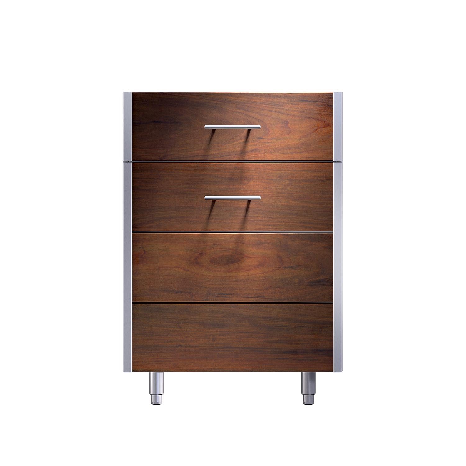 Kalamazoo Arcadia 24 Inch Cabinet - Drawer Over Door - Right Hinge - Ipe Finish - KD-24-2R-IPE-S4