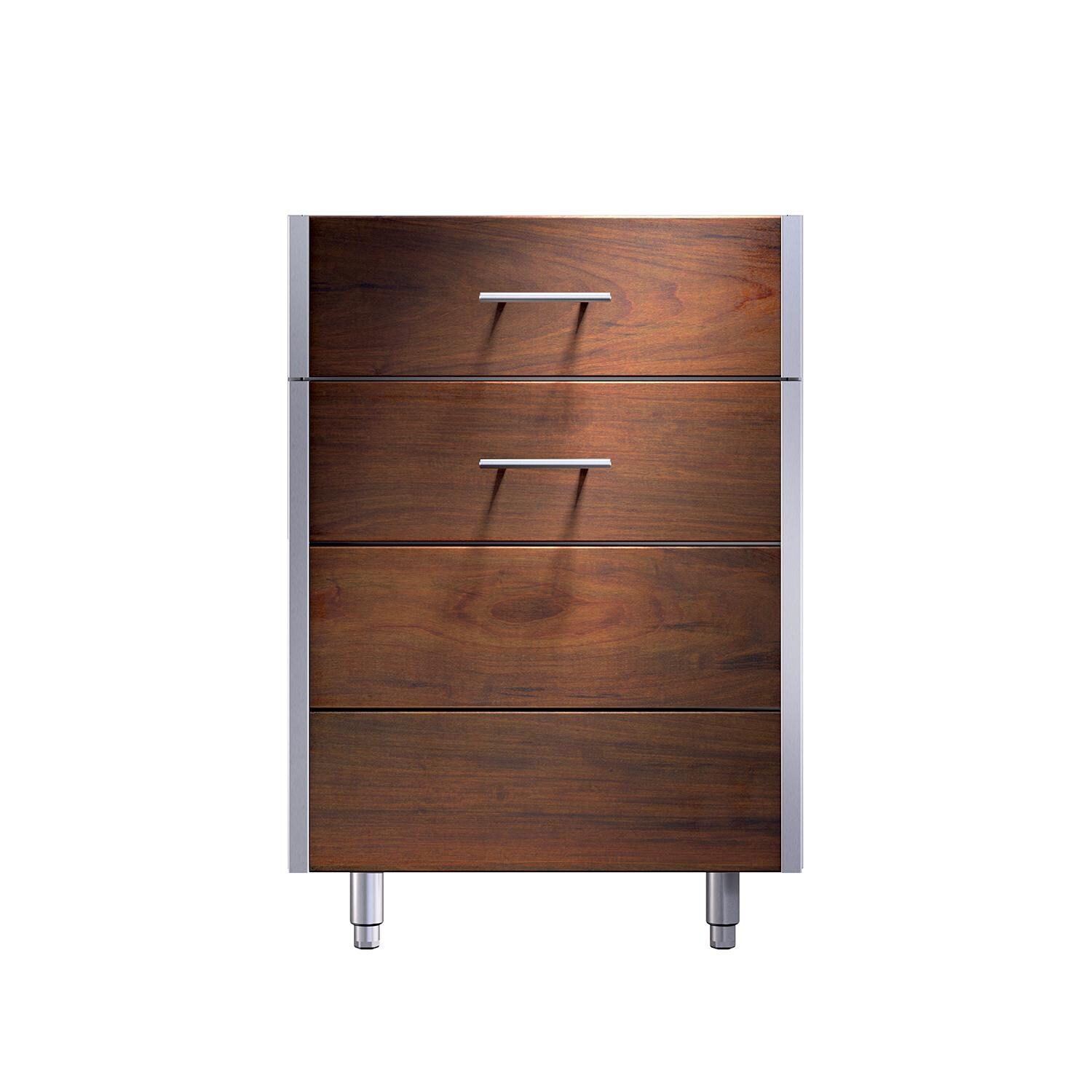 Kalamazoo Arcadia 24 Inch Cabinet - Drawer Over Door - Right Hinge - Ipe Finish - KD-24-2R-IPE-S4