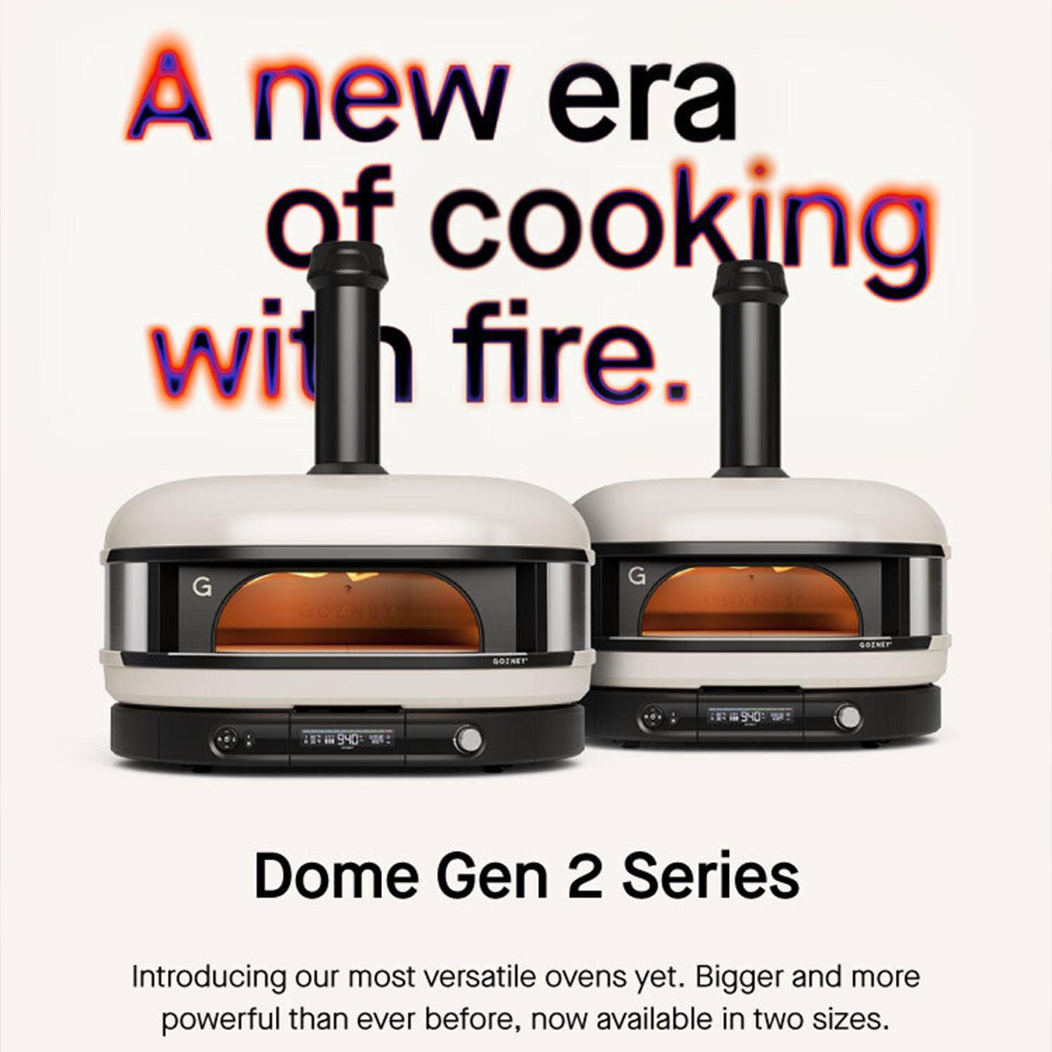 Gozney GMPOBUS1625 Dome Gen 2 Propane Pizza Oven - Off Black - Dome Gen 2 Series Launch - Shown in Bone finish - Detail thumbnail