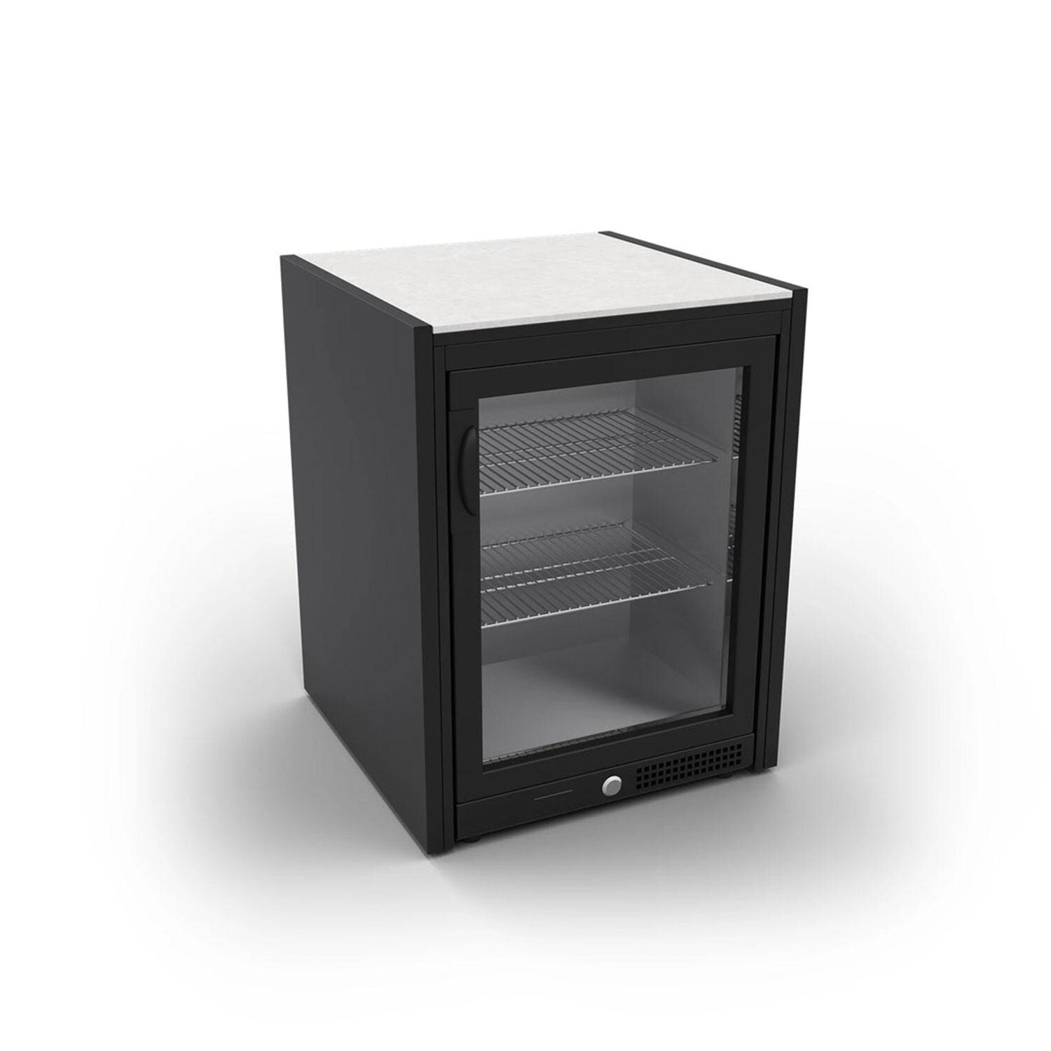 Fontana Forni Elysia Fridge Module W/ Iron Frost Countertop & End Panel