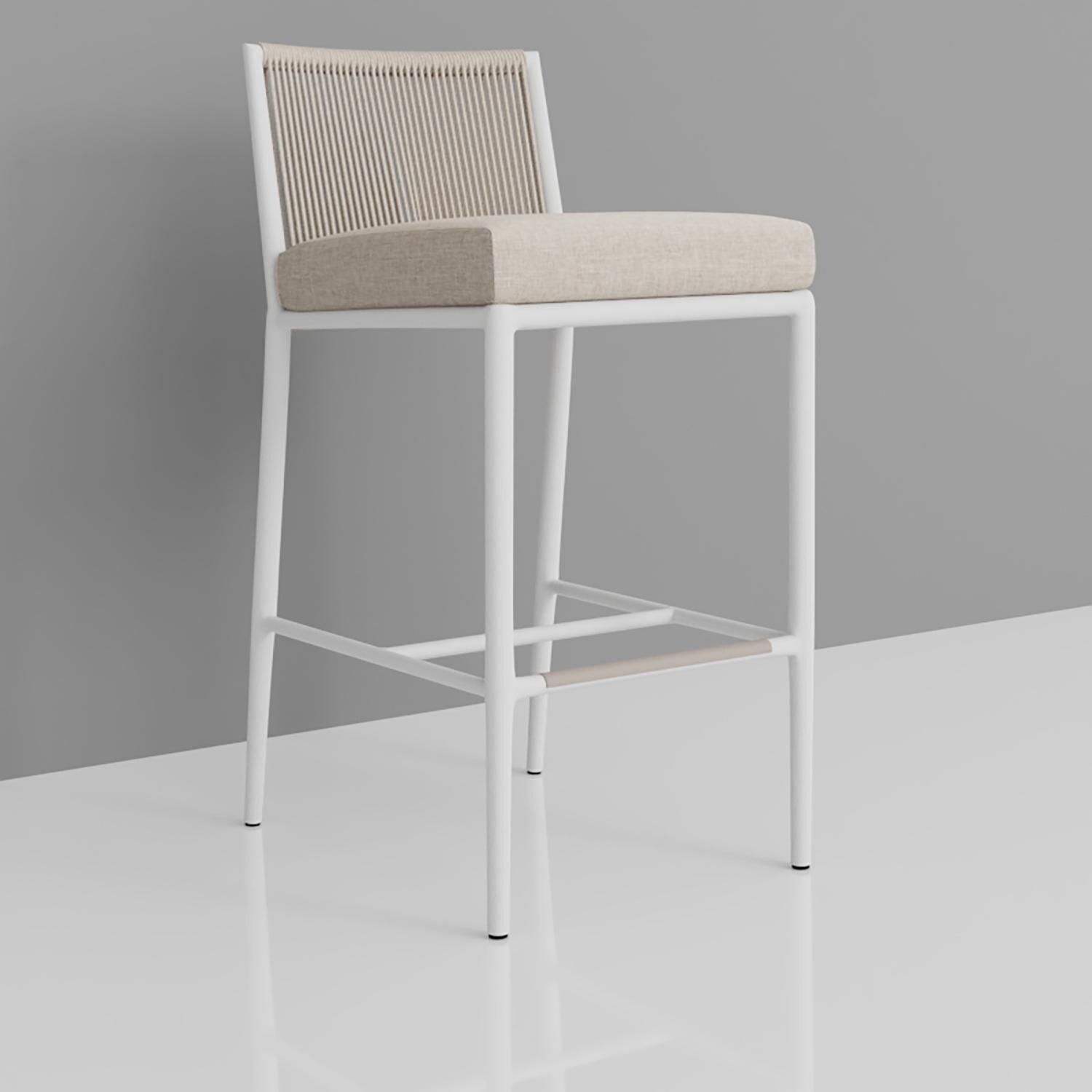 Sabbia Aluminum Counterstool in Echo Ash by Sunset West - Lifestyle thumbnail
