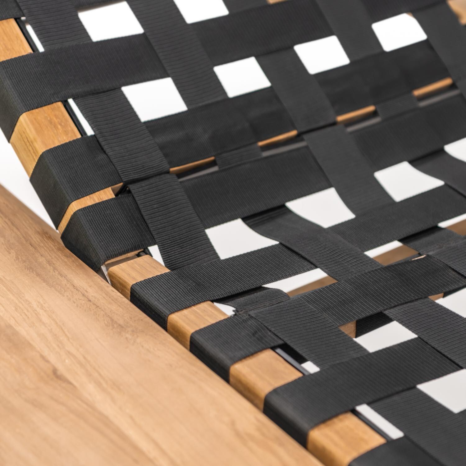 Teak + Table Ibiza Chaise Lounge in Granite - Frame Detail - Detail thumbnail