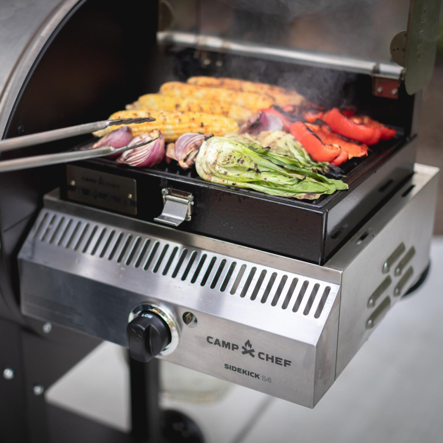 Camp Chef PG36CL Woodwind WiFi 36-Inch Pellet Grill With Propane Sidekick Sear Box - Sidekick Burner Lifestyle thumbnail