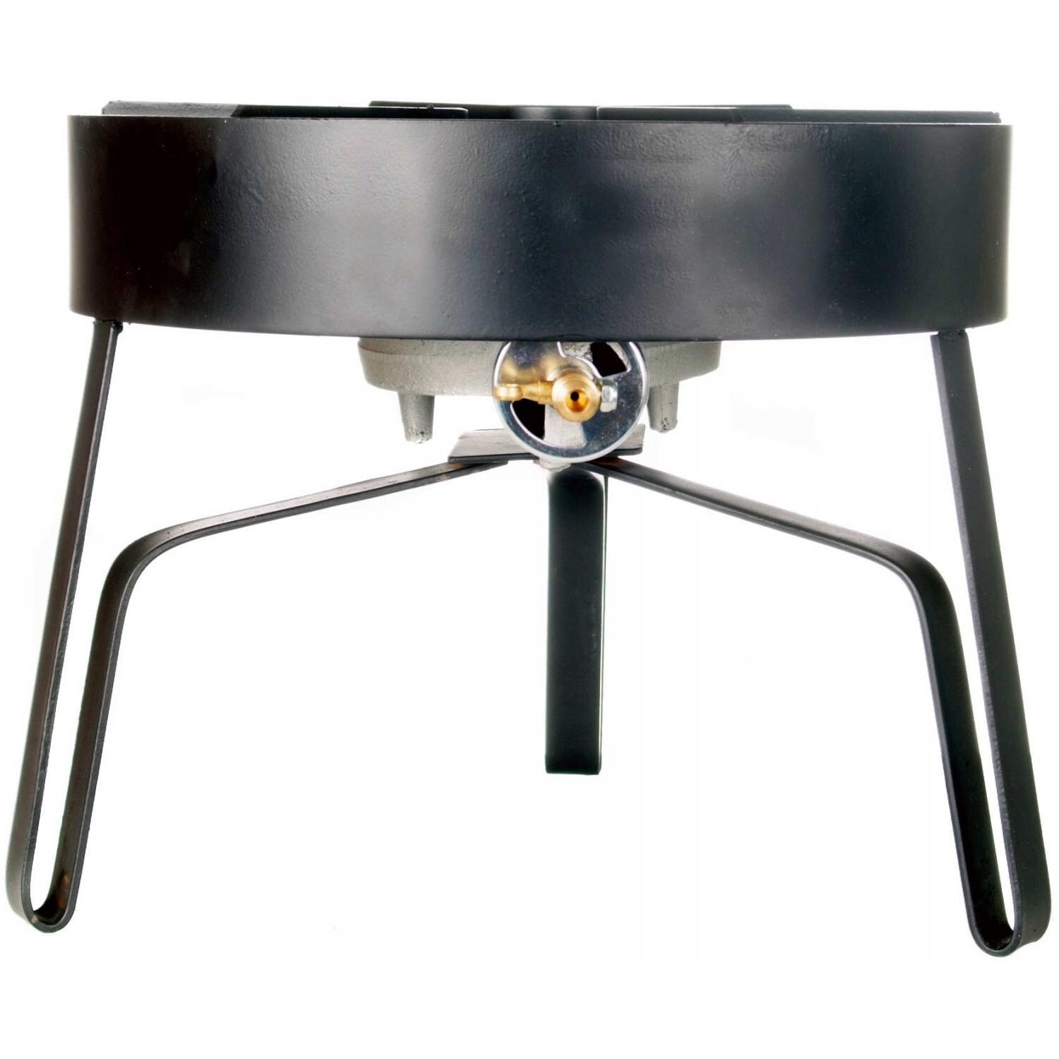 Cajun Cookware Low Pressure Propane Gas Burner On Low Stand - Side View thumbnail