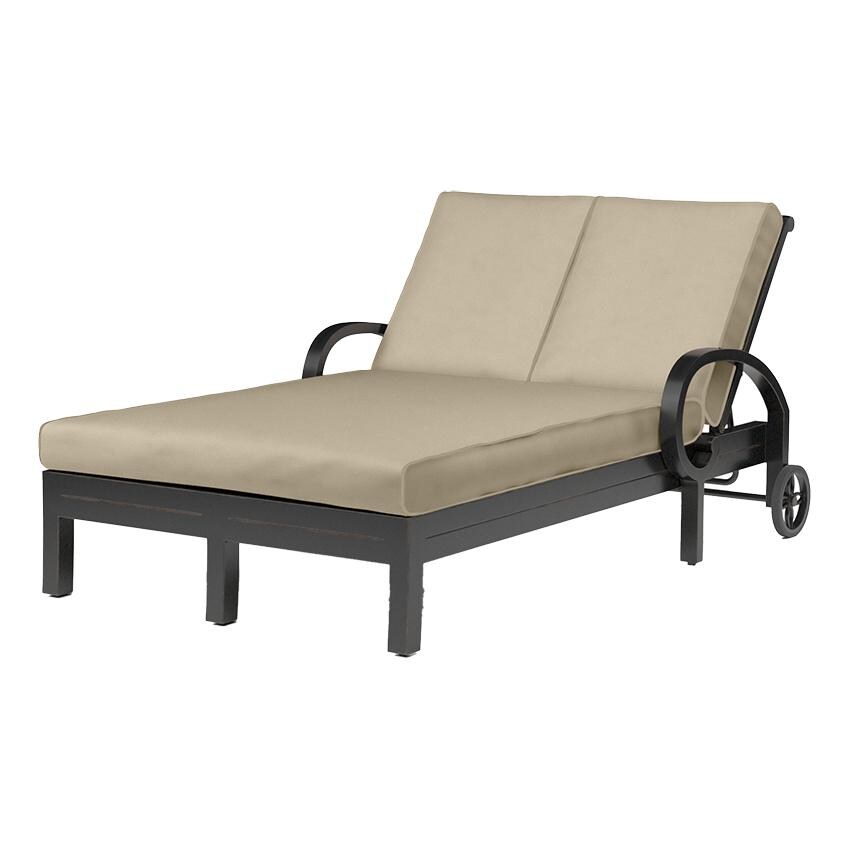 Monterey Double Chaise Lounge in Copper/Linen Stone w/ Selt Welt by Sunset West - White Background thumbnail