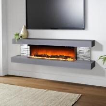 Evolution Fires EFV72C Vegas 72-Inch Wall Mount Electric Fireplace - Carrara