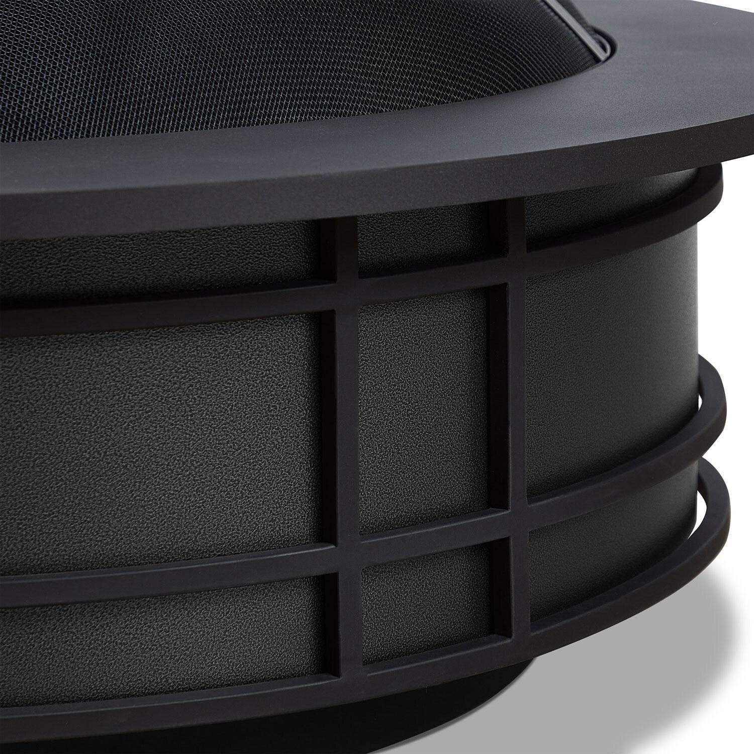 Lakeview Outdoor Designs SC-980-GRY Forestview 40-Inch Round Wood Burning Fire Pit - Gray - Detail View thumbnail