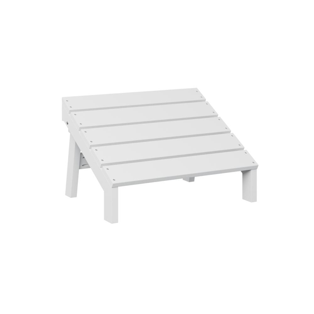 Mayhew Recycled Plastic Adirondack Ottoman in White by Berlin Gardens