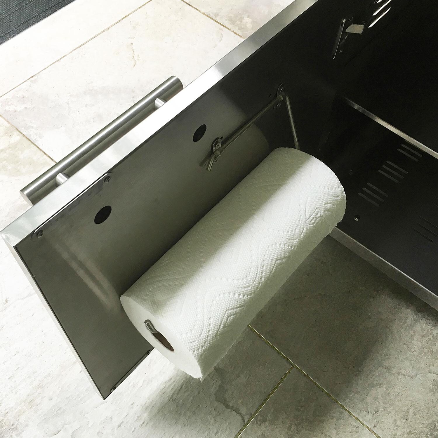 XO Appliance Pro-Grade 30-in 2 Burner Natural Gas Grill w/ Rotisserie Burner - Paper Towel Holder - Detail thumbnail