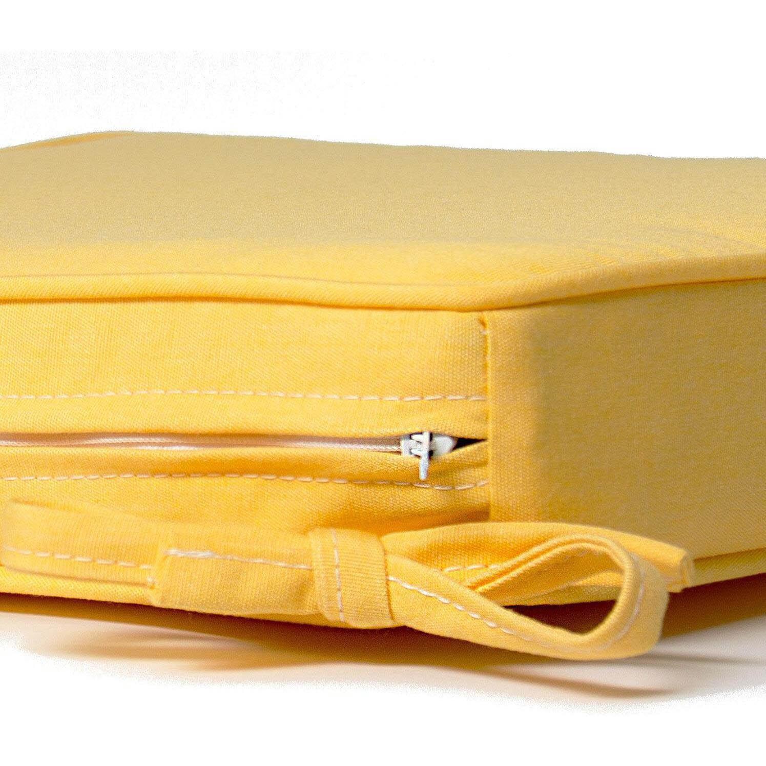 Small Replacement Seat Cushion With Piping - Zipper and Tie Detail thumbnail