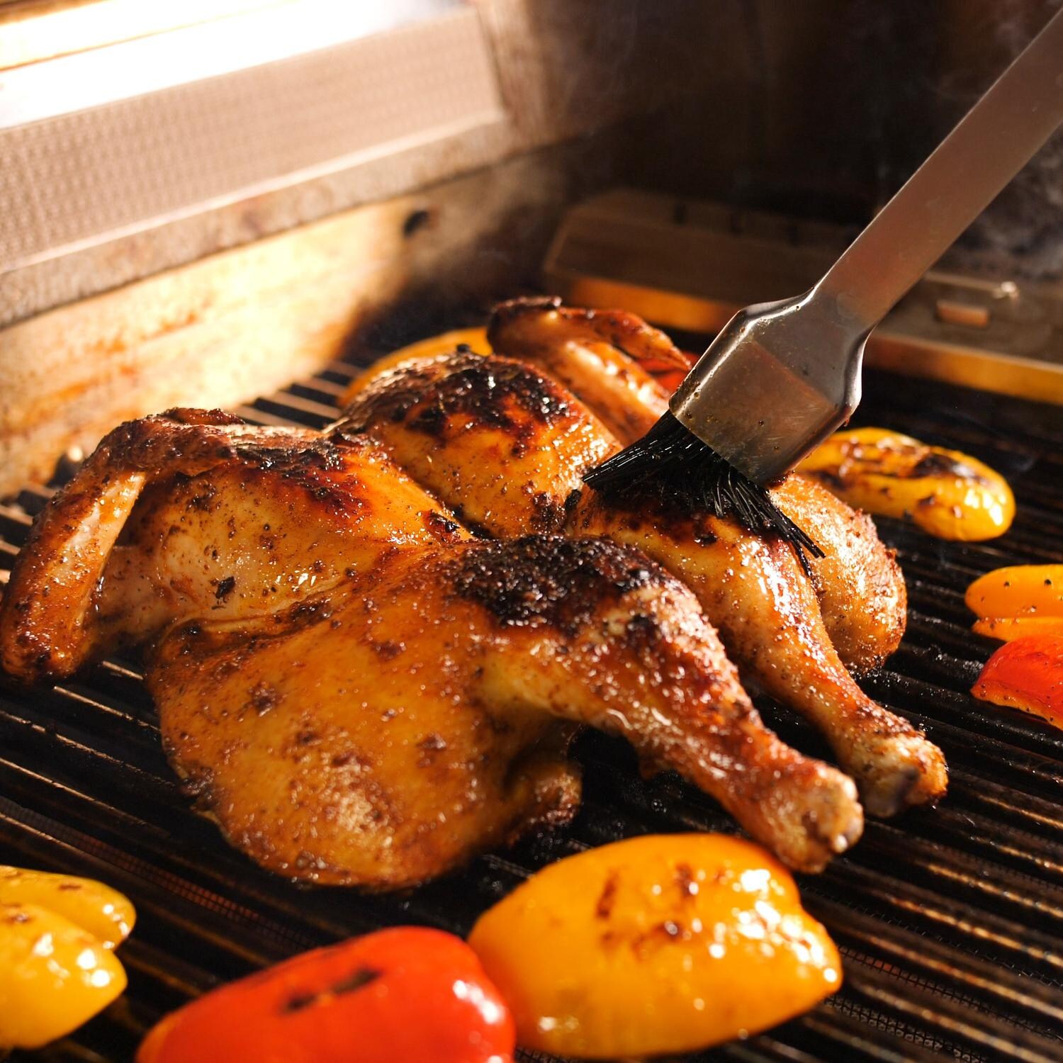 Lynx Professional 30-Inch All Infrared Trident Propane Gas Grill With Rotisserie - L30ATR-LP - Cooking Chicken thumbnail