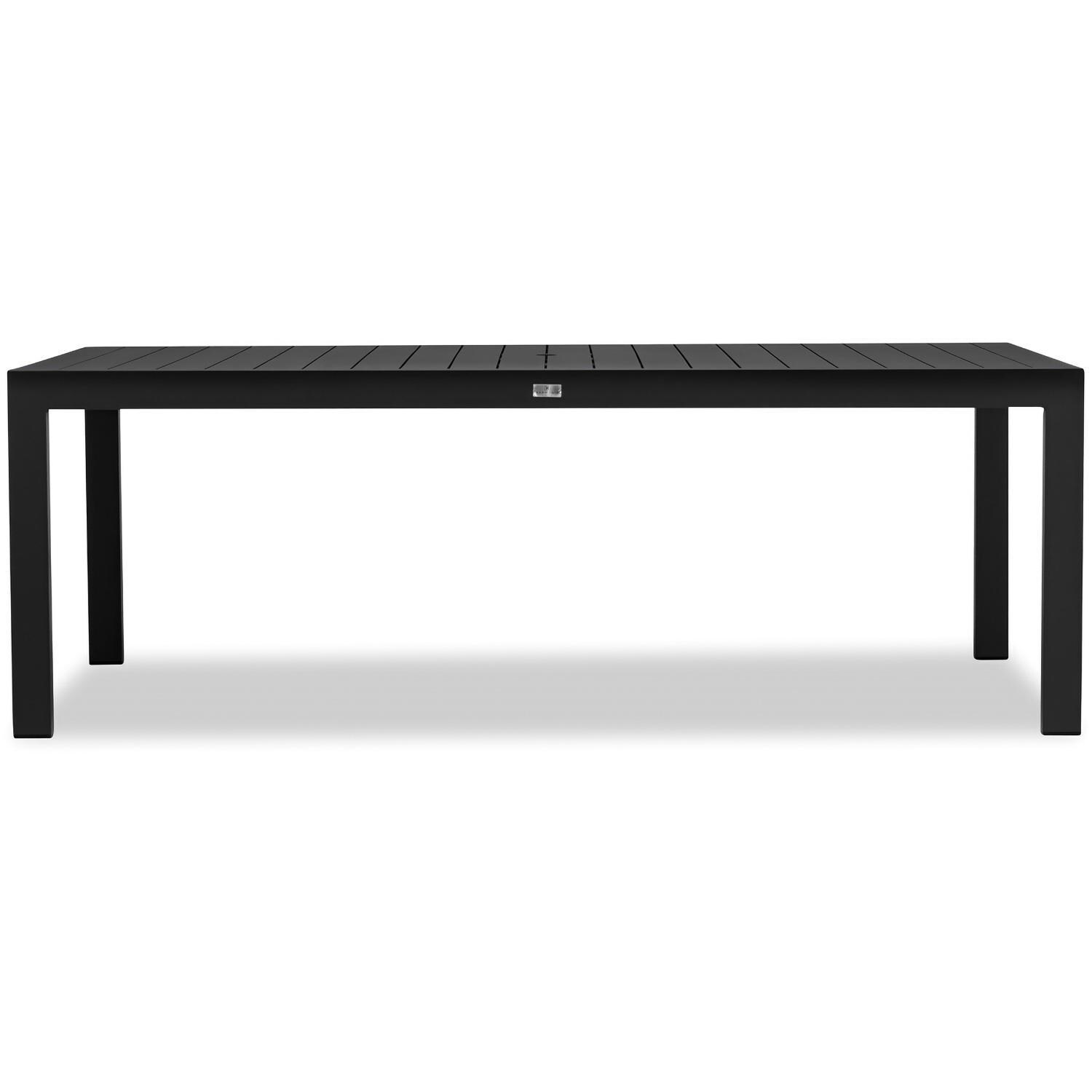 Spring Bay 8 Seat Rectangular Dining Set in Black - Table - White Background thumbnail