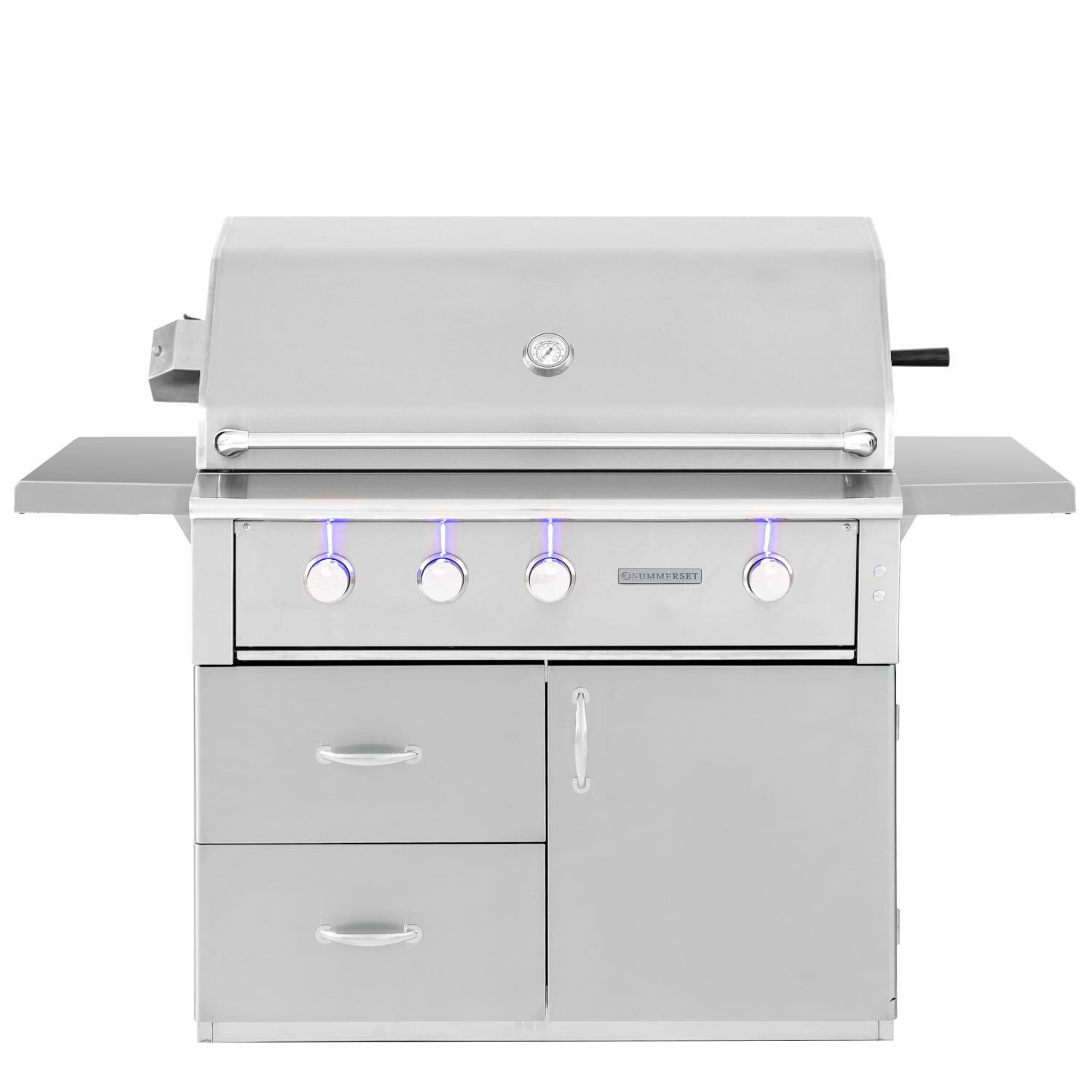 Summerset Alturi 42-Inch 3-Burner Propane Gas Grill With Stainless Steel Burners & Rotisserie - ALT42T-LP