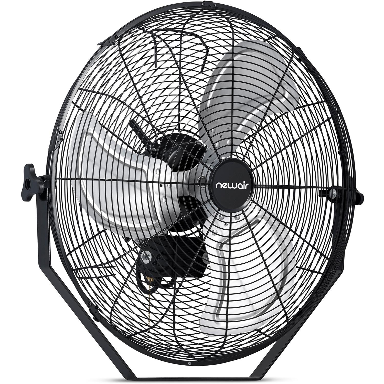 18-in High Velocity Wall Mount Fan w/ 3 Fan Speeds & Adjustable Tilt Head by NewAir - NIF18WBK01