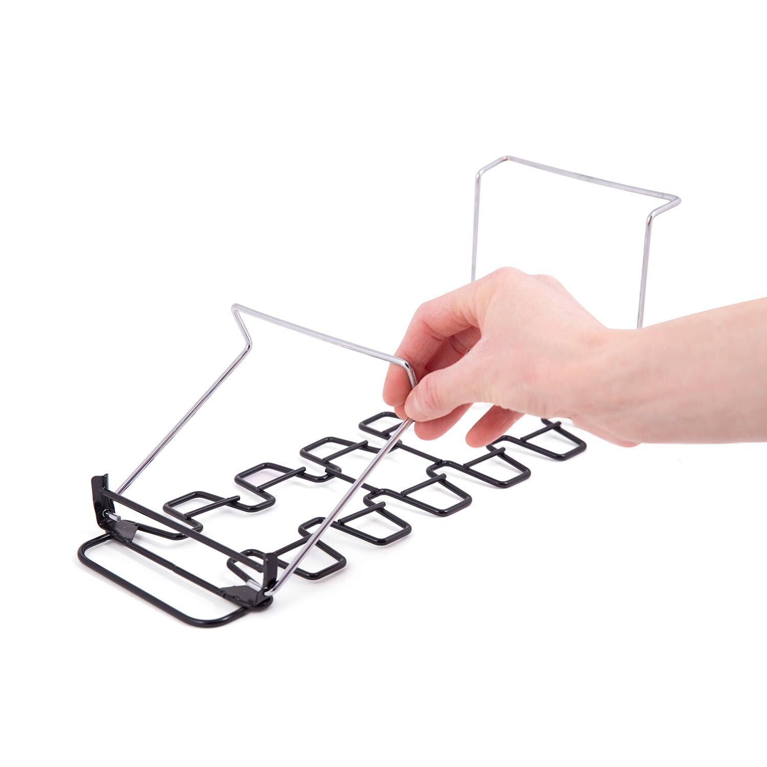 GrillPro Non-Stick Wing Rack w/ Chrome Legs - 41551 - Unfolding - White Background thumbnail