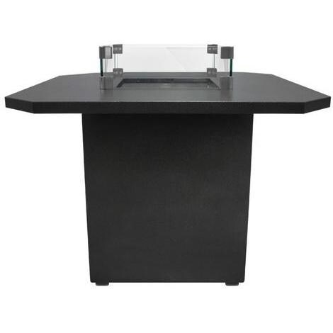 Firegear Key West 36-Inch Gas Fire Pit Table With Iron Gray Tabletop - Front view thumbnail