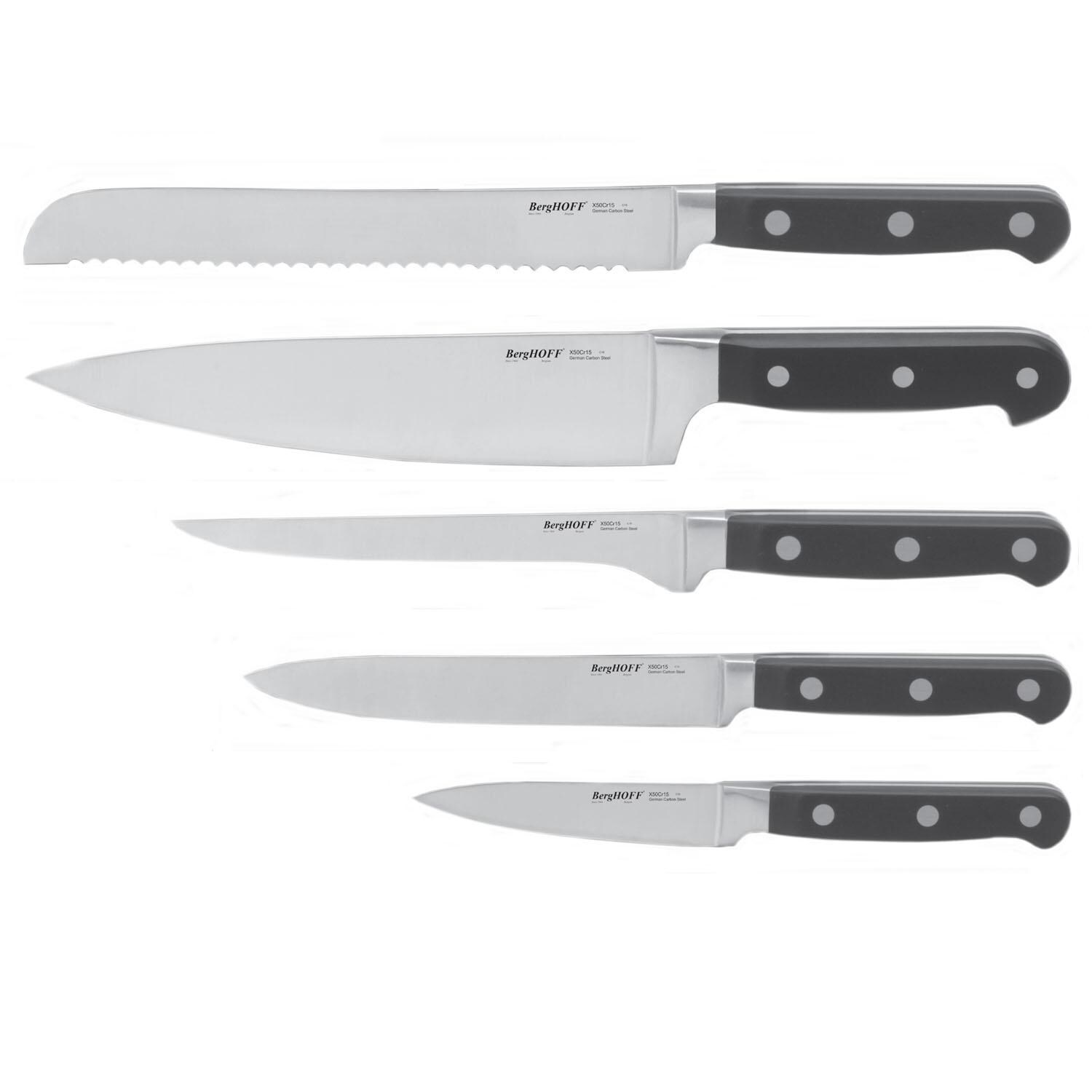 BergHOFF Contempo 5-Piece German Steel Knife Set