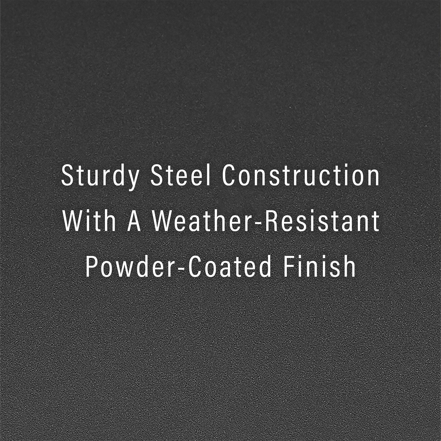 Ultimate Patio UP-92539MB 7Pc Outdoor Dining Set in Black - Steel Weather Resistant - Diagram thumbnail