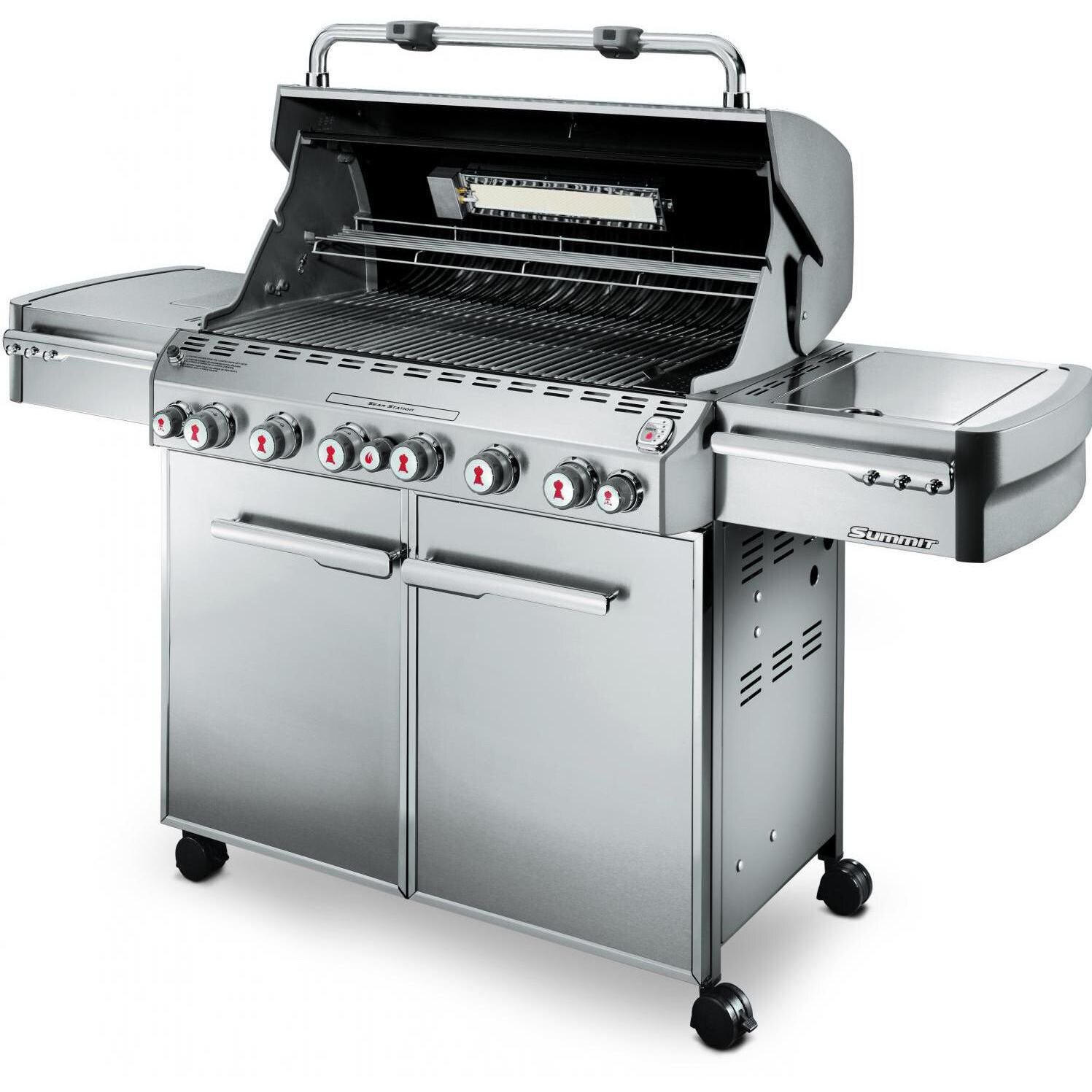 Weber Summit S 670 Propane Gas Grill With Rotisserie Sear Burner Side Burner 7370001