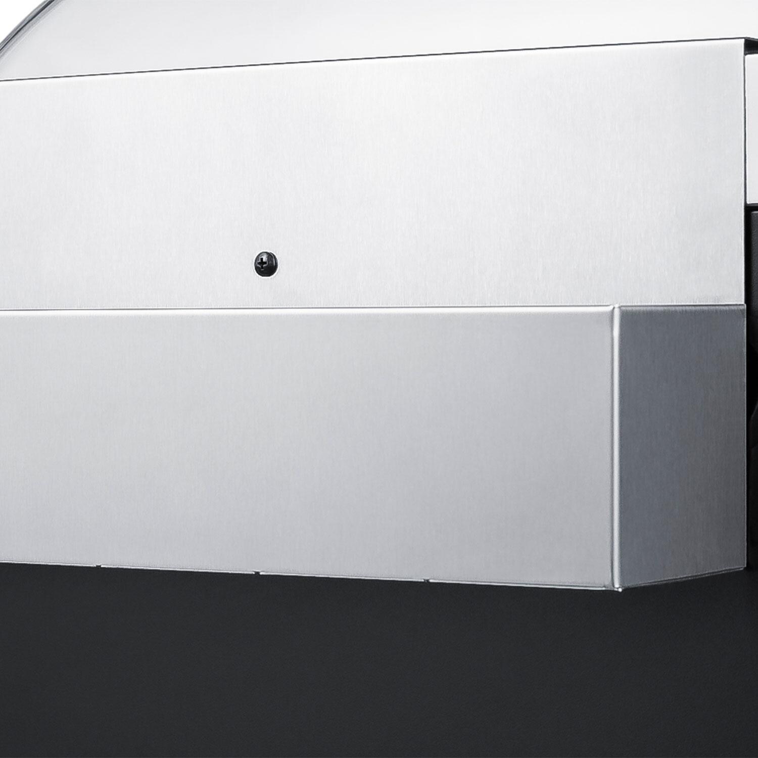 Summit CK54OSRG Portable Outdoor Glass Door Beverage Kitchenette Cooler - Side Compartment Close Up thumbnail