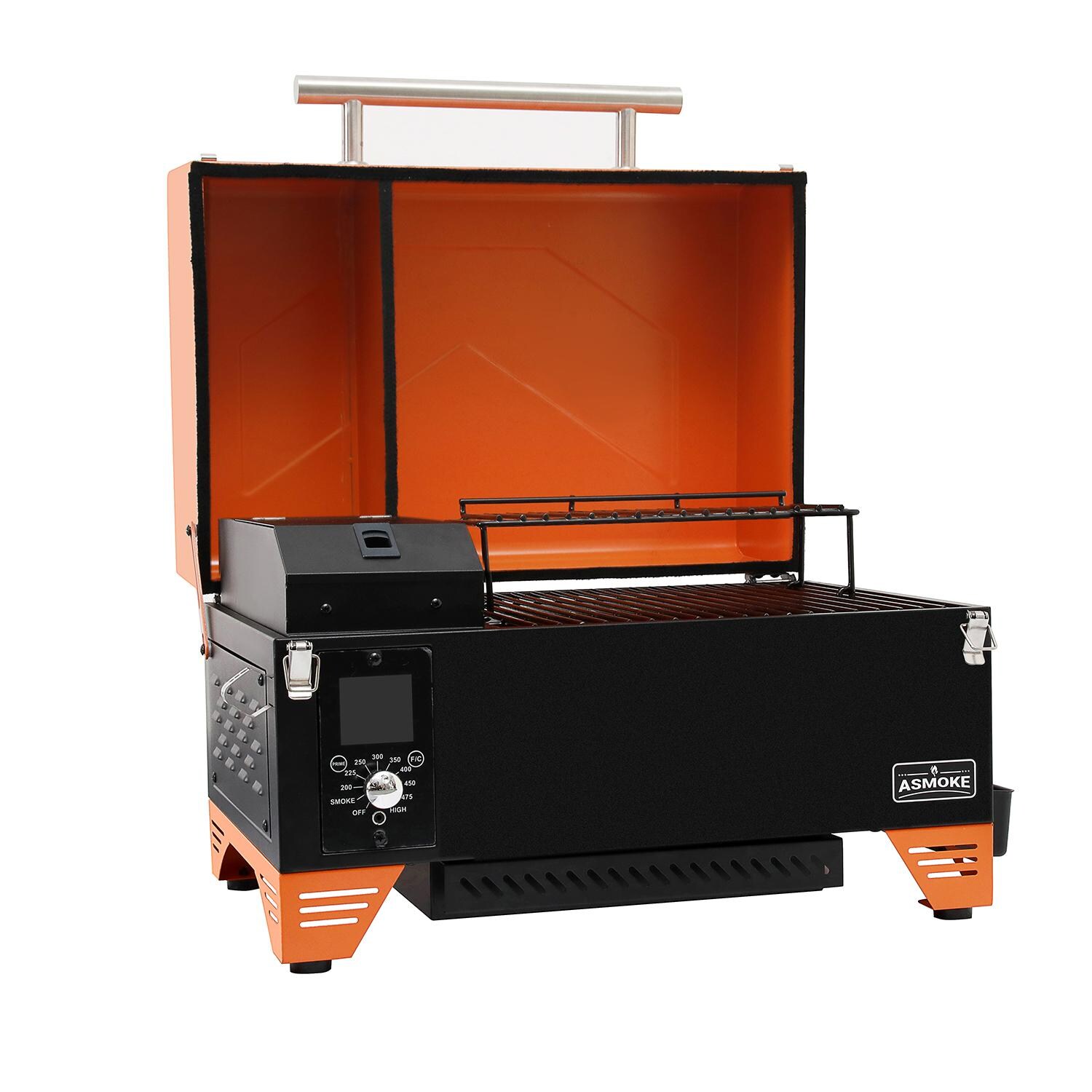 ASMOKE Portable Wood Pellet Grill & Smoker - AS350-Vibrant Orange
