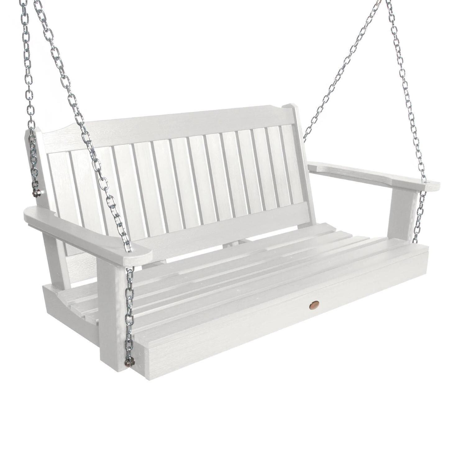 Lakeview Hart Lane Porch Swing - 4ft - White - White Background thumbnail
